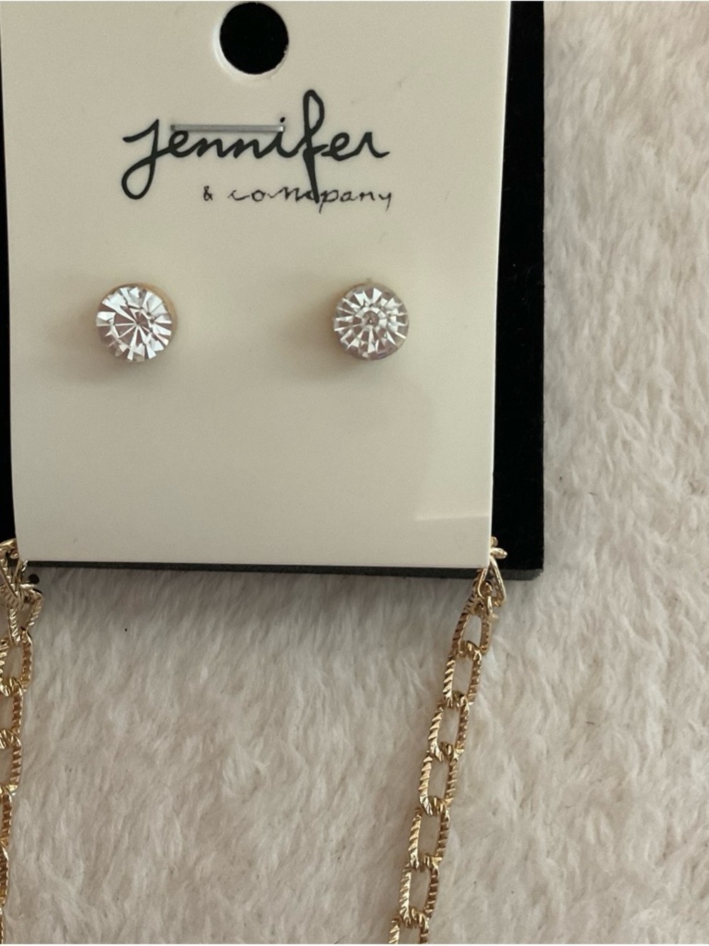 Jenni Gold-Tone Infinity Necklace with Blue Crystal Accents - Picture 2 of 5